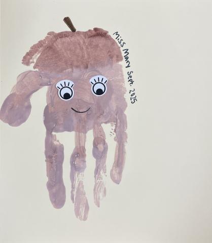 Acorn Handprint Craft Example