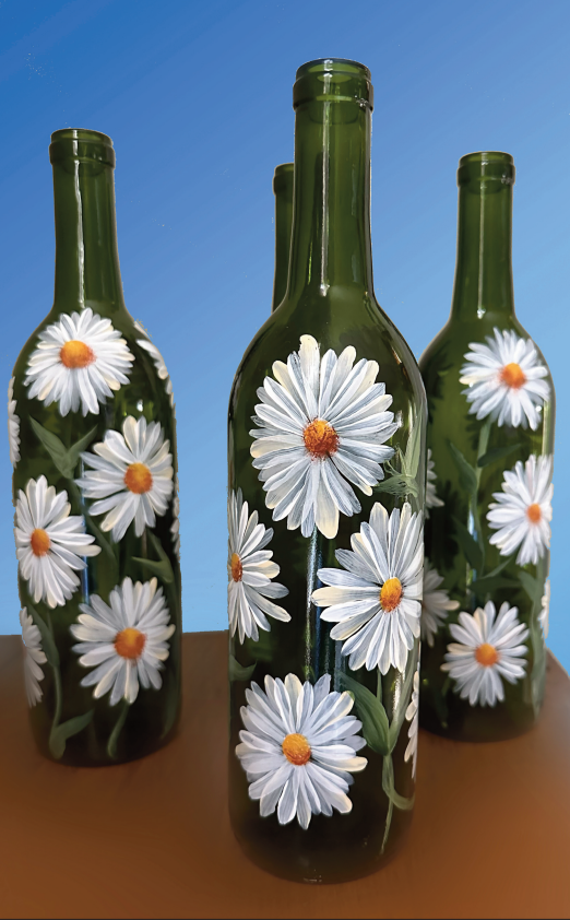 Daisy Wine Bottle